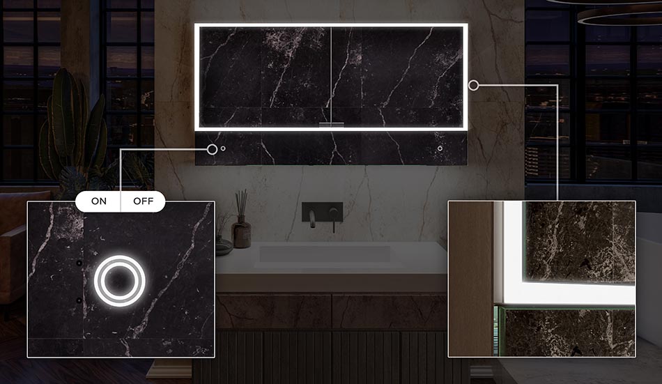 Gabinete LED Lily con almacenamiento integrado – mueble de baño | ARTFORMA