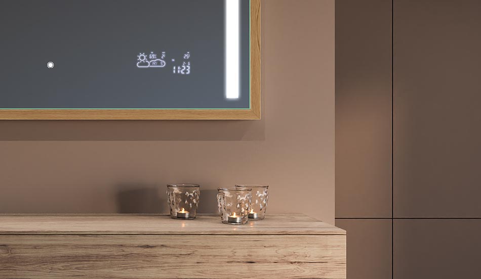 Espejo de pared tipo loft con iluminación LED y diseño moderno | ARTFORMA