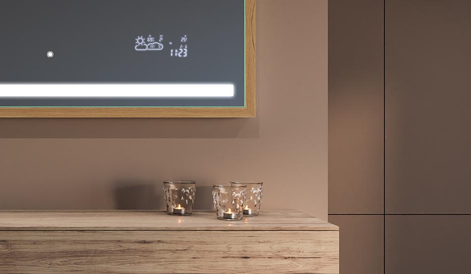 Espejo de pared tipo loft con iluminación LED y diseño moderno | ARTFORMA