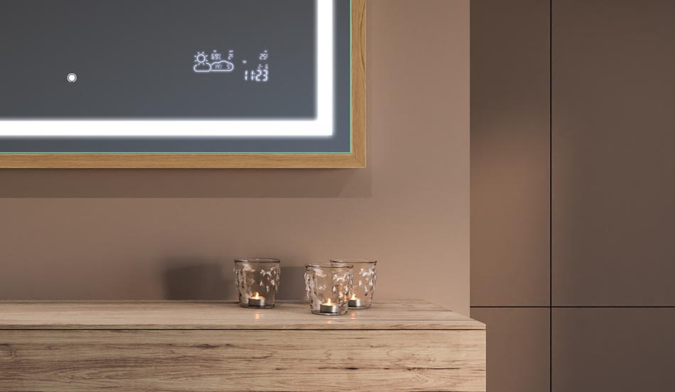 Espejo de pared tipo loft con iluminación LED y diseño moderno | ARTFORMA