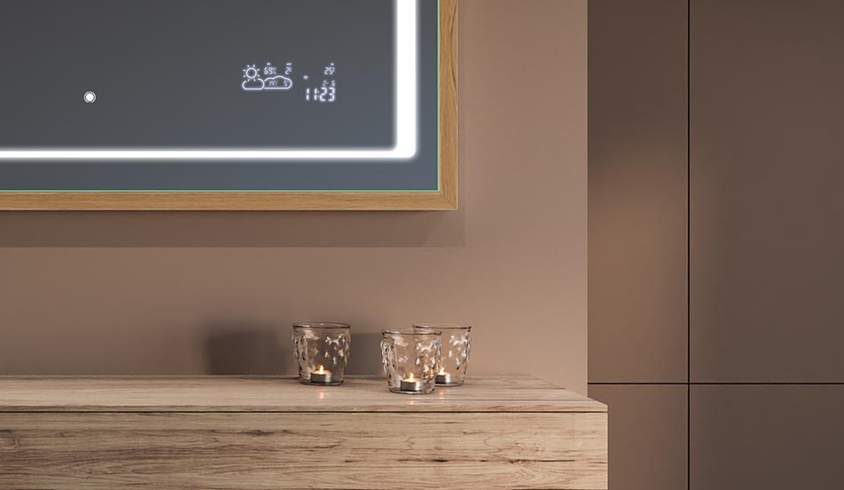 Espejo de pared tipo loft con iluminación LED y diseño moderno | ARTFORMA