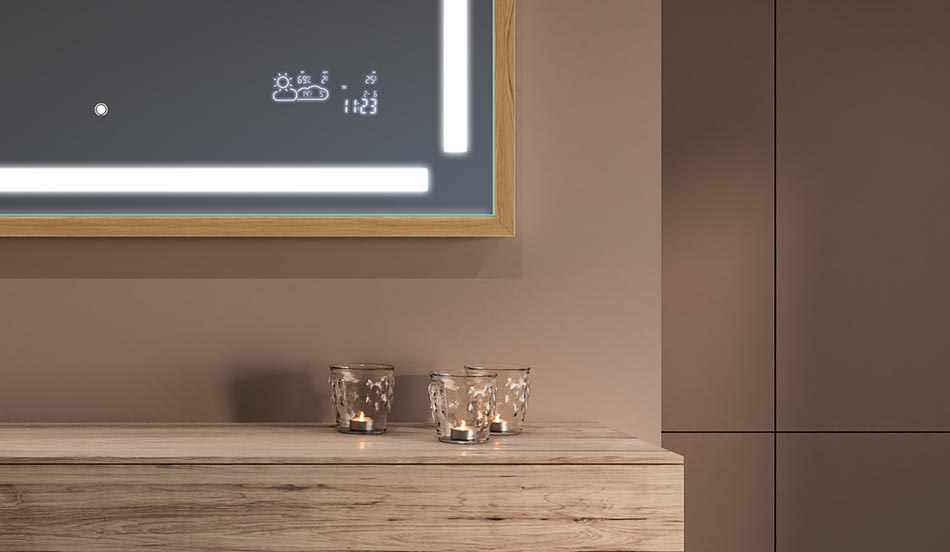 Espejo de pared tipo loft con iluminación LED y diseño moderno | ARTFORMA