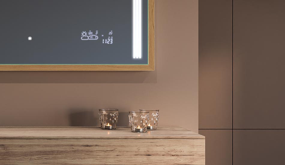 Espejo de pared tipo loft con iluminación LED y diseño moderno | ARTFORMA