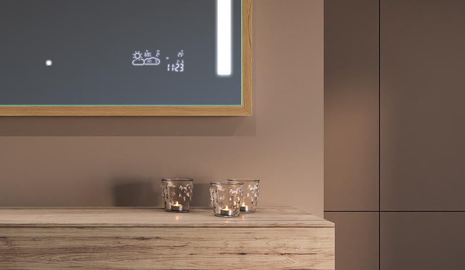 Espejo de pared tipo loft con iluminación LED y diseño moderno | ARTFORMA