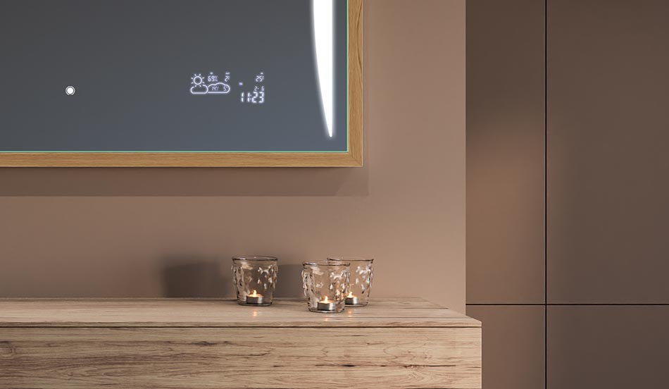 Espejo de pared tipo loft con iluminación LED y diseño moderno | ARTFORMA