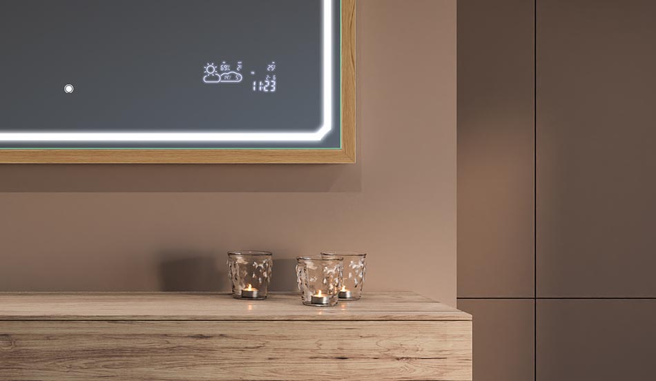 Espejo de pared tipo loft con iluminación LED y diseño moderno | ARTFORMA