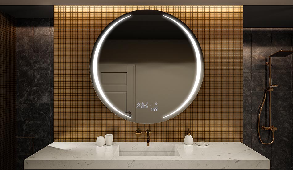 Espejo circular Premium con luz uniforme – espejo moderno | ARTFORMA