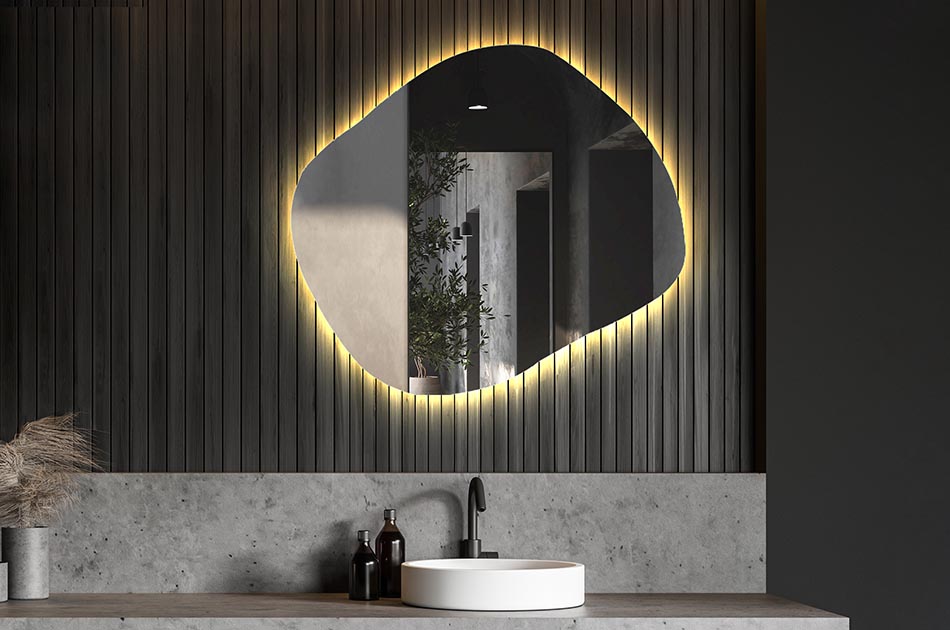Artforma - Espejo de baño con luz LED incorporada L141