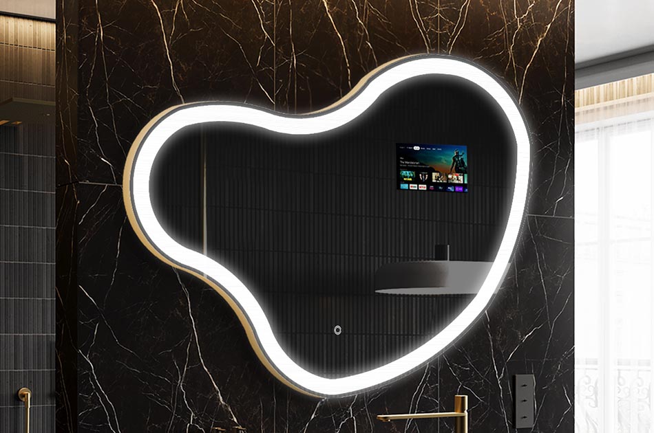 Espejo LED con forma libre y pantalla táctil – espejo artístico | ARTFORMA