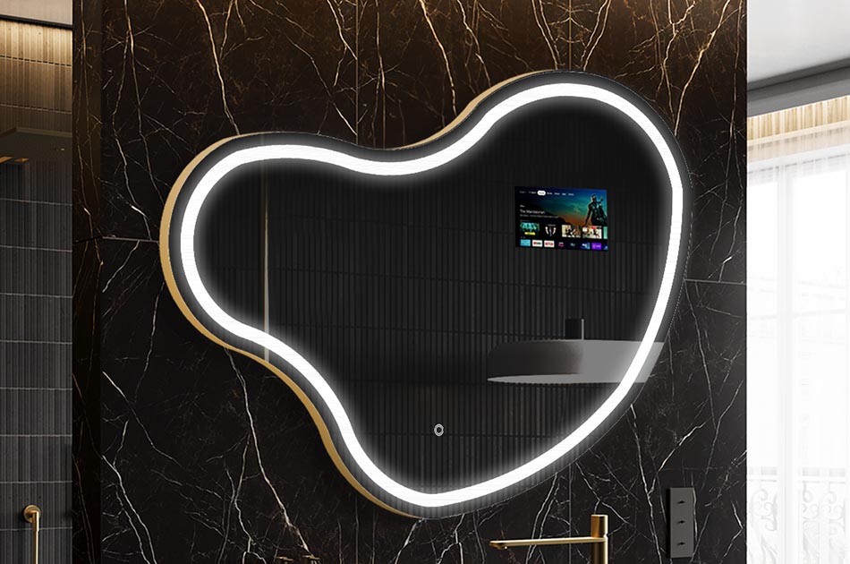 Espejo LED con forma libre y pantalla táctil – espejo artístico | ARTFORMA