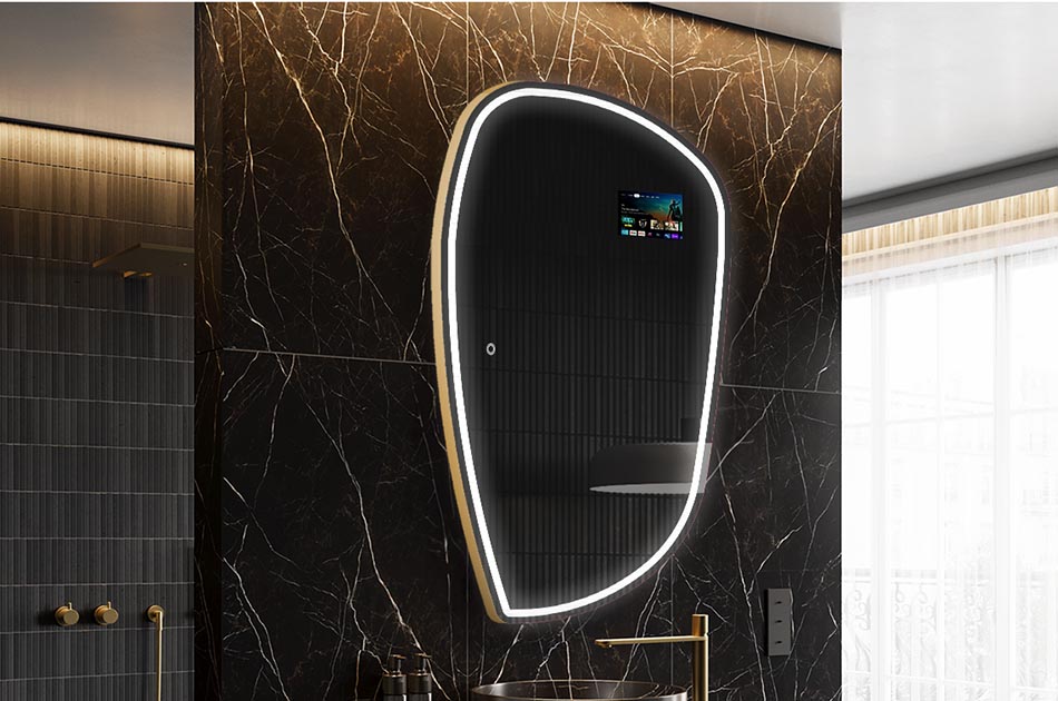 Espejo LED con forma libre y pantalla táctil – espejo artístico | ARTFORMA