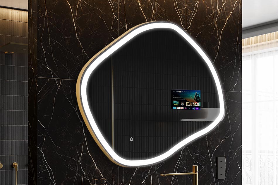 Espejo LED con forma libre y pantalla táctil – espejo artístico | ARTFORMA