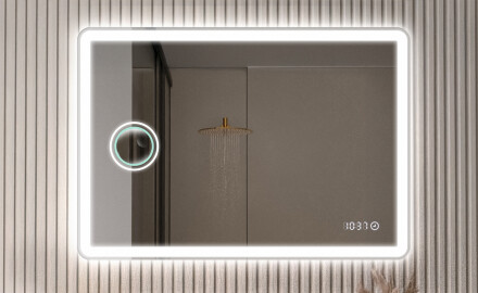 Espejos clásicos redondeados con iluminación