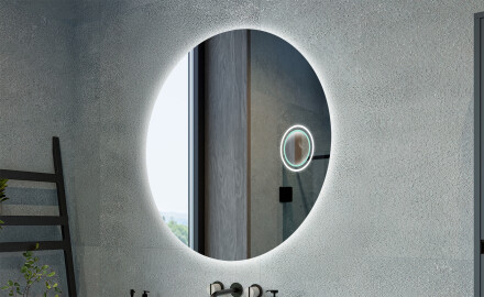 Espejos clásicos redondos con iluminación