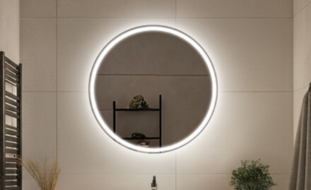 Espejos redondos a pilas