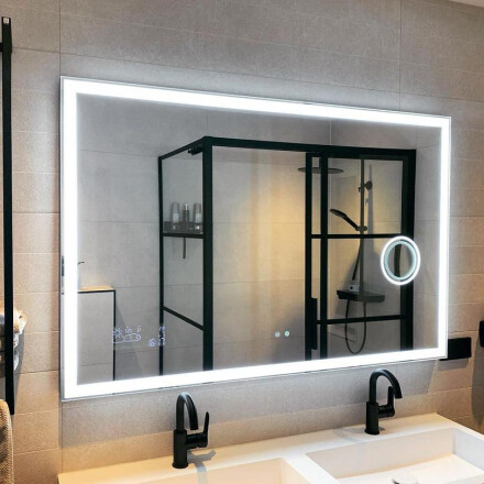 Artforma - Espejo redondo baño con luz LED L112