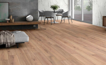 Gres con efecto madera para suelo, 20x120, Frame Mid, mate, rectificado, A4H101