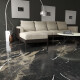 Gres esmaltado para suelo, 60 x 120, con vetas doradas, mate, rectificado, A4H110 Pierre Black #2