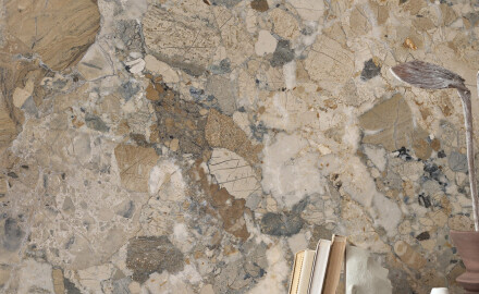 Gres de gran formato 120x280, mármol beige gris brillante A4H1111 Calda Ambrozia