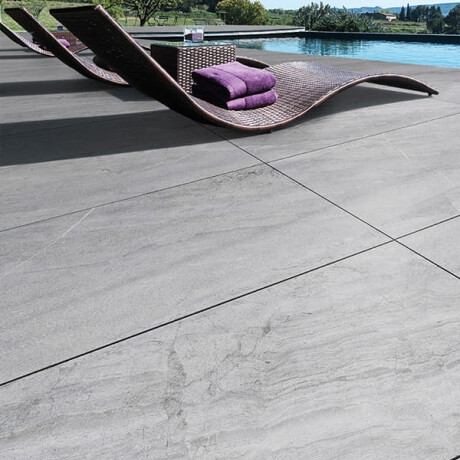 Gres esmaltado para suelo, 60 x 120 cm, gris piedra mate, A4H1131 Agathos Grey #10