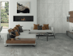 Gres esmaltado para suelo, 60 x 120 cm, gris claro mate, rectificado, A4H125, Materia Pearl