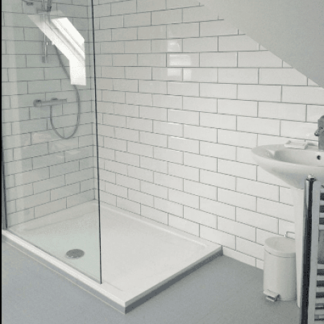 Azulejo cerámico para pared 10x30, blanco brillante, liso, A4H17 Blanco Brillo #3