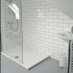 Azulejo cerámico para pared 10x30, blanco brillante, liso, A4H17 Blanco Brillo #3