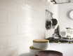 Azulejo cerámico para pared 10x30, blanco mate, liso, A4H18 Blanco Mate