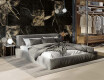 Gres esmaltado para suelo Pierre Black, 120 x 120 cm, negro brillante con vetas doradas, rectificado, A4H197