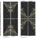 Azulejo de gres de gran formato para suelo, 120 x 280 cm, Bookmatch, negro brillante con vetas doradas, rectificado, A4H203 Pierre Black #3