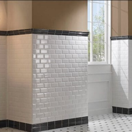 Azulejo cerámico biselado para pared, 10x20, blanco brillante, biselado A4H22 Blanco Brillo #1