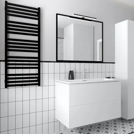 Azulejo cerámico para pared 10x20, blanco mate, liso, A4H23 Blanco Mate #1