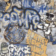 Gres esmaltado para suelo, 120 x 280 cm, gris mate, rectificado, A4H248 City Graffiti Grey #1