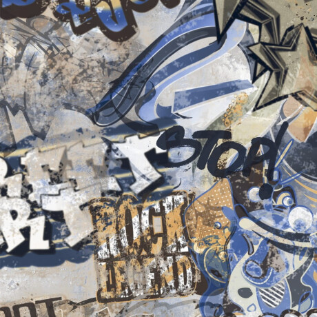 Gres esmaltado para suelo, 120 x 280 cm, gris mate, rectificado, A4H248 City Graffiti Grey #6
