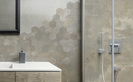 Gres esmaltado para suelo, 120 x 120 cm, beige mate, rectificado, A4H258 City Beige