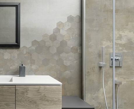 Gres esmaltado para suelo, 120 x 120 cm, beige mate, rectificado, A4H258 City Beige