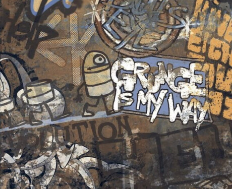 Gres esmaltado para suelo, de gran formato (120 x 280 cm), mate, rectificado, A4H262 City Graffiti Multicolor