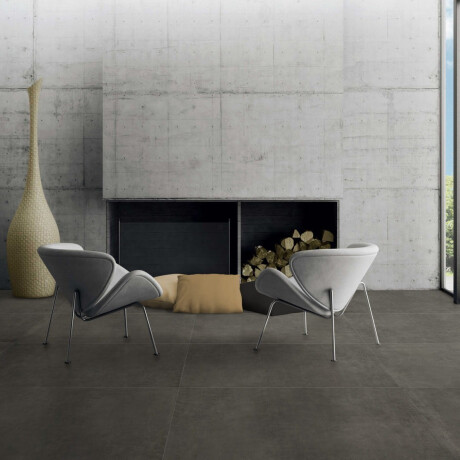 Gres esmaltado para suelo, 120 x 120 cm, color gris oscuro mate, rectificado, A4H326 Massive Dimgray #4