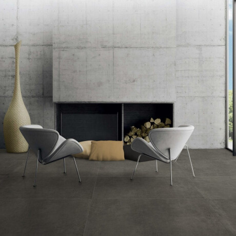 Gres esmaltado para suelo, 60 x 120 cm, gris oscuro mate, rectificado, A4H327 Massive Dimgray #1