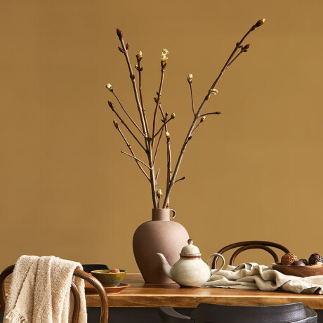 Gres esmaltado de gran formato para suelo, 120 x 280 cm, dorado mate, rectificado, A4H359 Mood Ritual #3