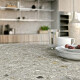 Gres esmaltado para suelo, 60 x 120 cm, gris claro mate, rectificado, A4H418, terrazo Ceppo Di Gre Multi #18