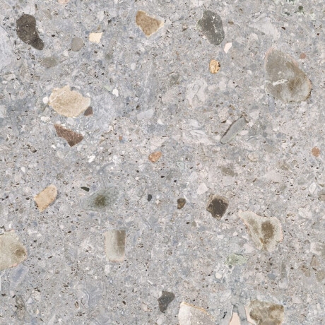 Gres esmaltado para suelo, 60 x 120 cm, gris claro mate, rectificado, A4H418, terrazo Ceppo Di Gre Multi #3