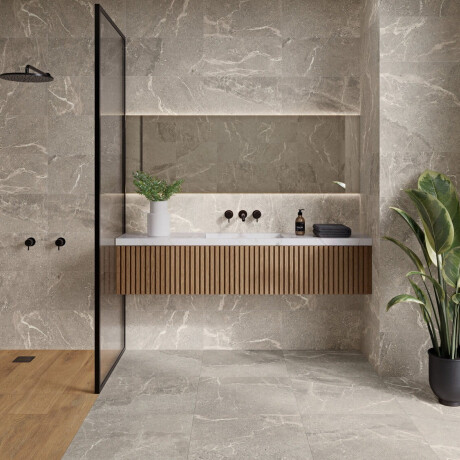 Gres porcelánico con vetas para suelo, 100x100, mate, gris A4H506 Volterra Grey #1