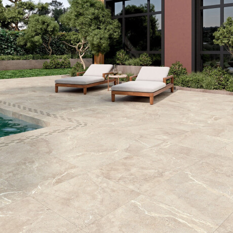 Gres porcelánico con vetas para suelo, 100x100, mate, gris-beige taupe A4H508 Volterra Bone #2