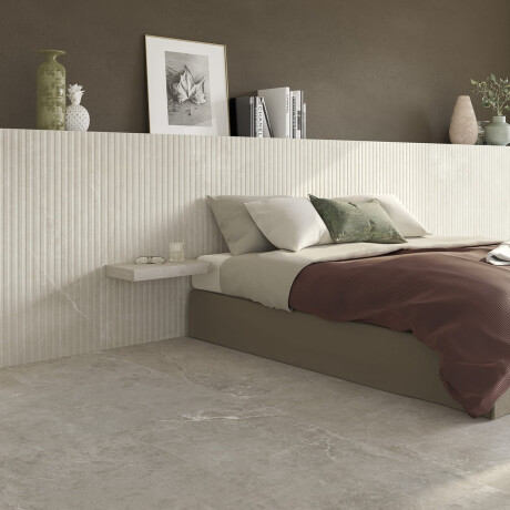 Gres estriado para suelo, 60 x 120, gris claro mate, A4H510 Rigat-One Ermetica Bianco #1