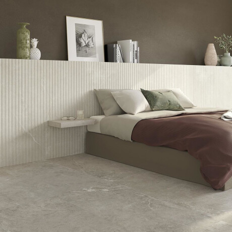 Gres para suelo de 60 x 120 cm, color beige con vetas claras, acabado mate A4H611 Crema #5