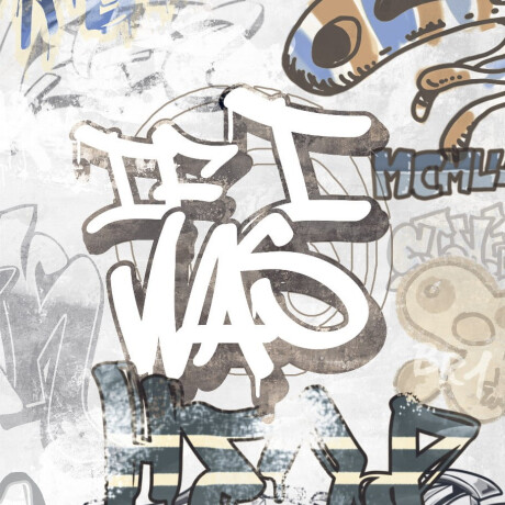 Gres esmaltado para suelo, 120 x 280 cm, gris mate, rectificado, A4H640 City Graffiti White #2