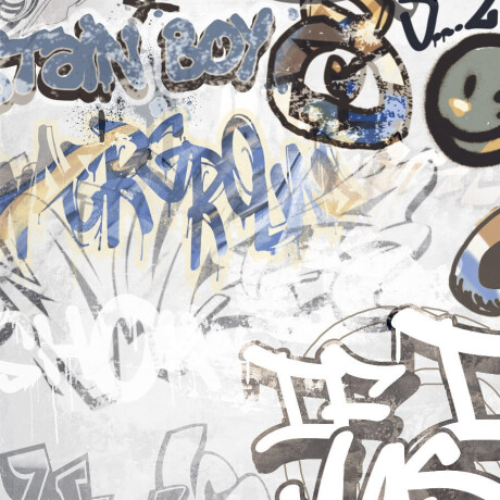 Gres esmaltado para suelo, 120 x 280 cm, gris mate, rectificado, A4H640 City Graffiti White #3