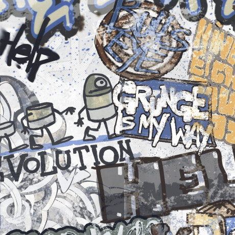 Gres esmaltado para suelo, 120 x 280 cm, gris mate, rectificado, A4H640 City Graffiti White #4