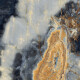 Gres de gran formato 120x280, mármol azul intenso con vetas, acabado brillante A4H674 Eterno Blu #1